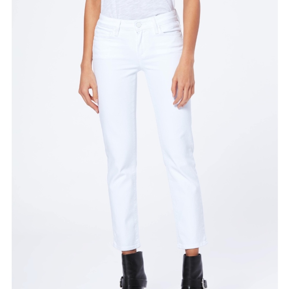 Paige Denim Skyline Straight Jeans in Crisp White